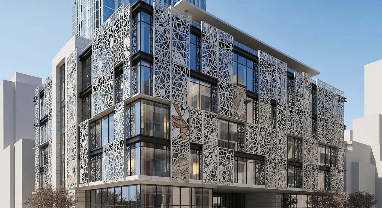 Fachadas a base de Celiosis laser